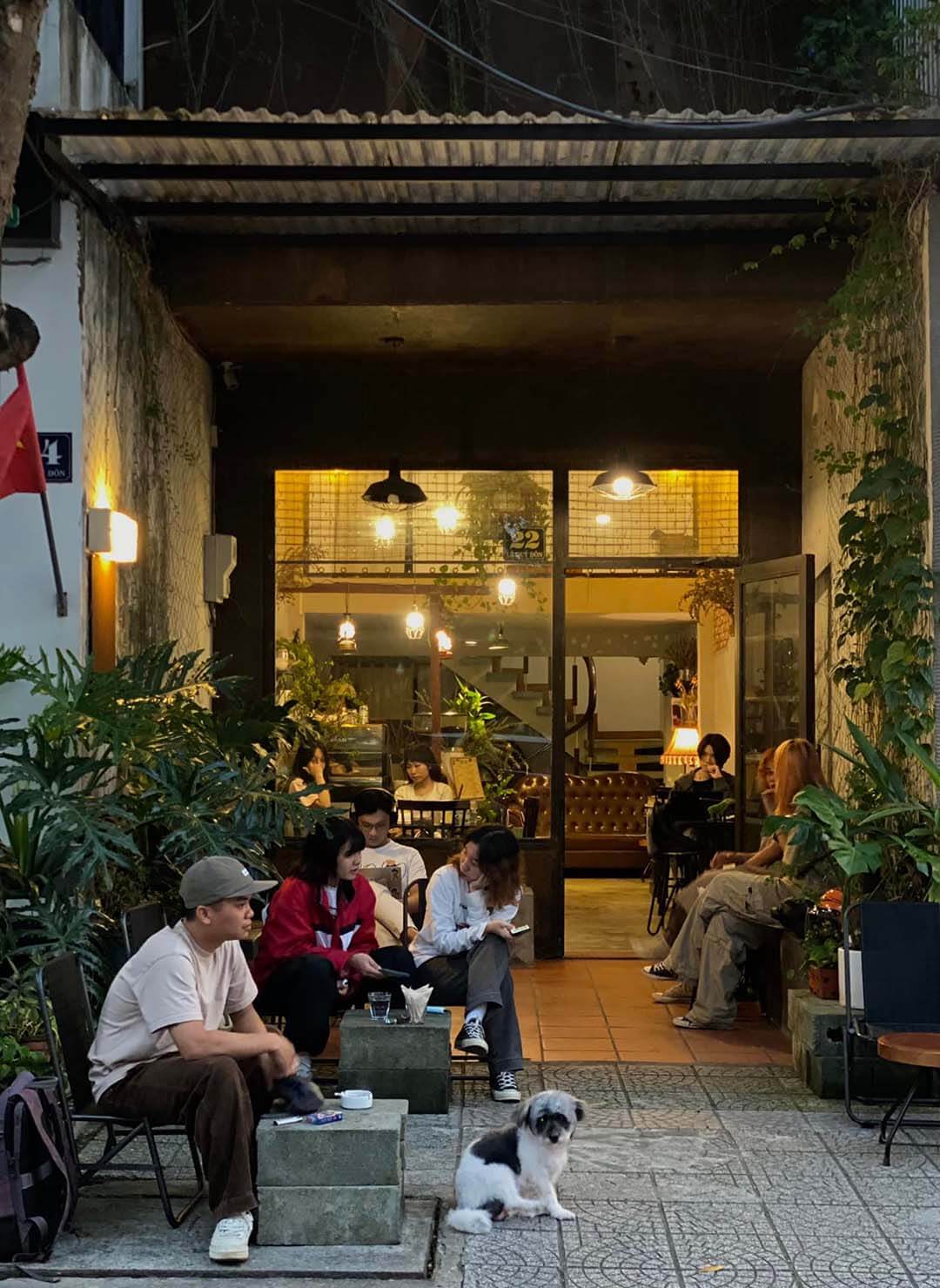 mặt trước của đốm cafe